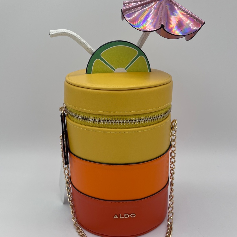 Aldo Citrus Margarita Cocktail Umbrella Crossbody Bag Viral NWT